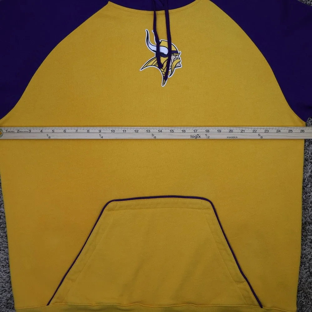 2008 Reebok NFL Minnesota Vikings Hoodie Size XL‎ Gameday Purple Gold